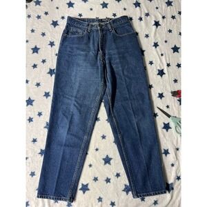 Eddie Bauer Women's Petite 10 High Rise Straight Leg Blue Denim Jeans